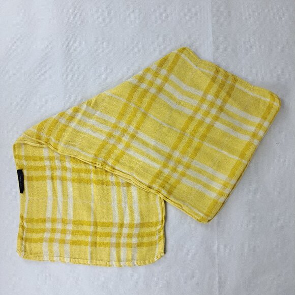 Burberry Yellow Plaid Scarf - Picture 1 of 7